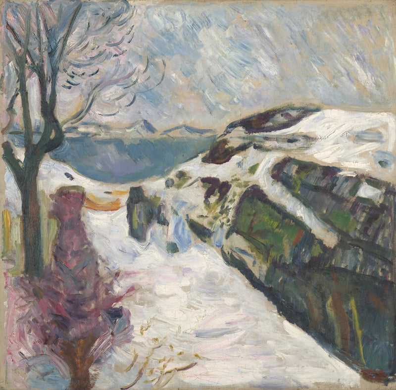 Vinterlandskap fra Kragerø - Edvard Munch