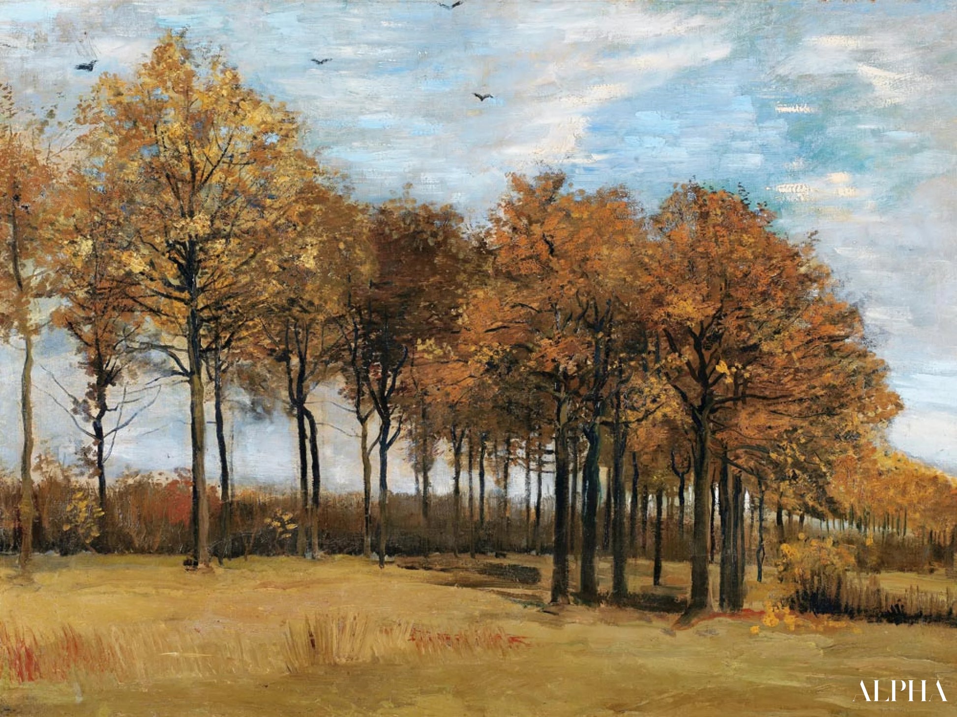 Høstlandskap - Van Gogh - Høykvalitets reproduksjoner av malerier og bilder