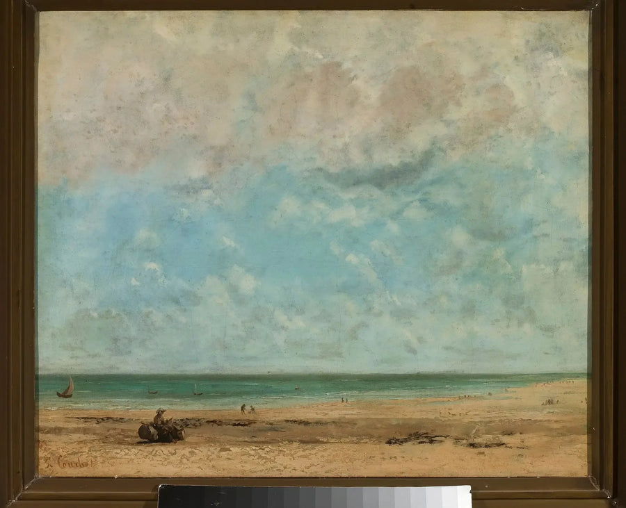 Sjølandskap ved kysten - Gustave Courbet
