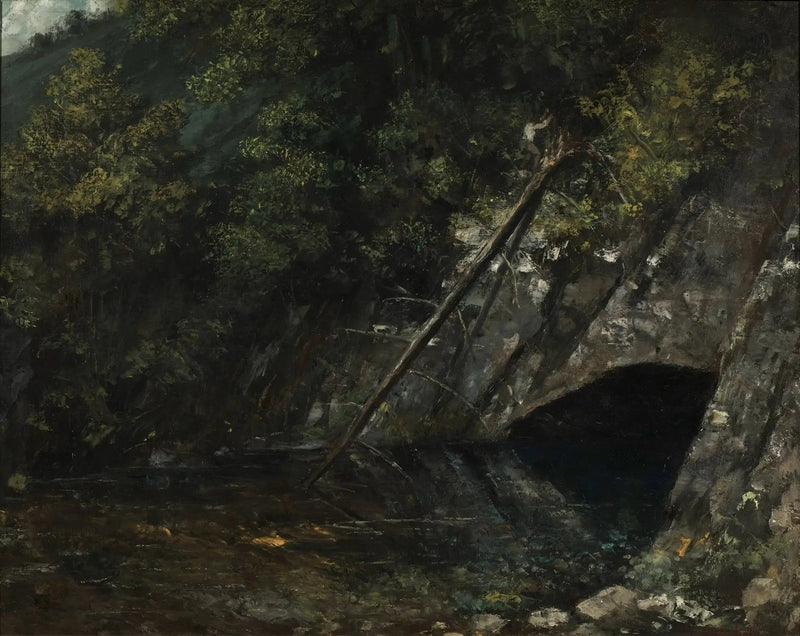 Landskap ved Den Blå Kilden - Gustave Courbet