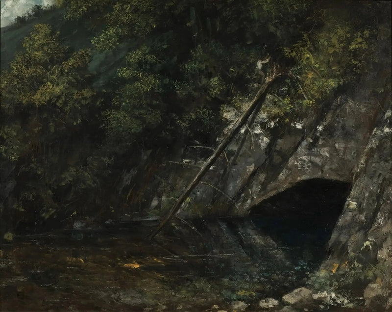 Landskap ved Den Blå Kilden - Gustave Courbet