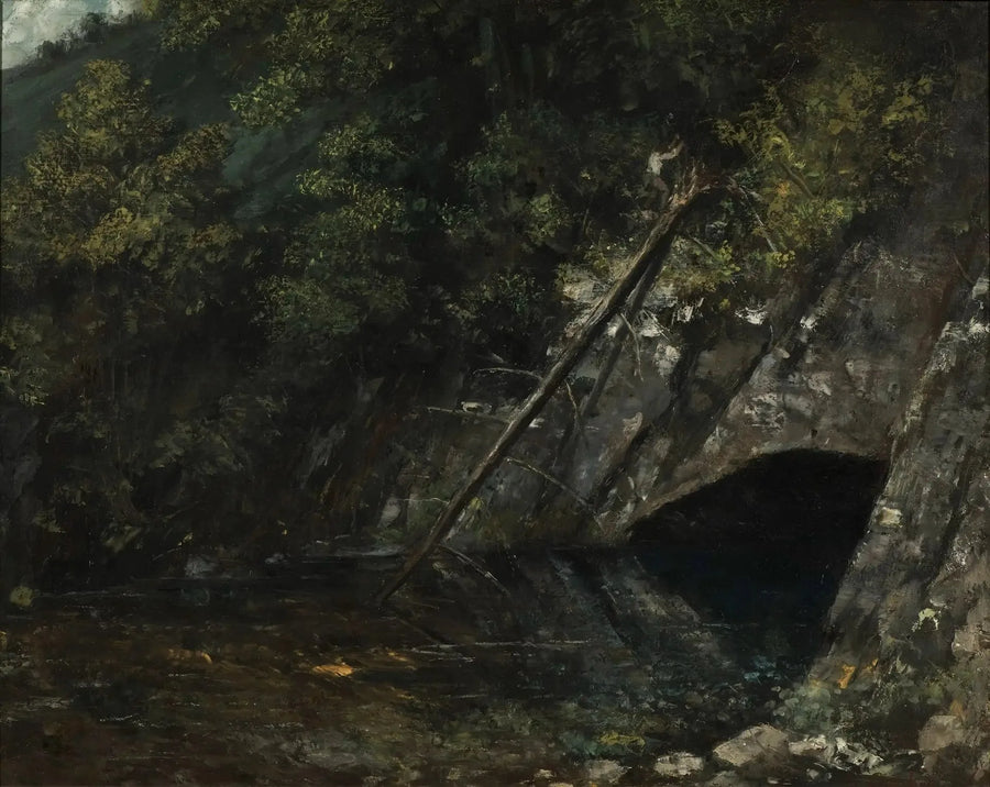 Landskap ved Den Blå Kilden - Gustave Courbet