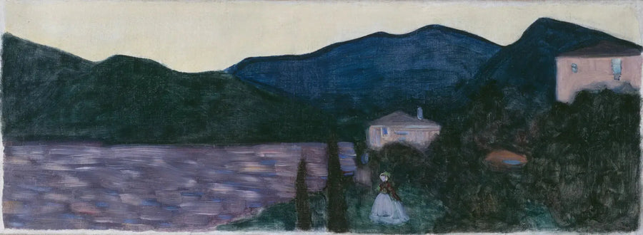 Fjellandskap med innsjø - Vassily Kandinsky
