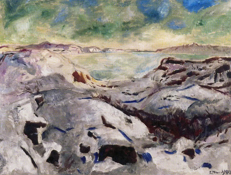 Snølandskap i Kragerø - Edvard Munch