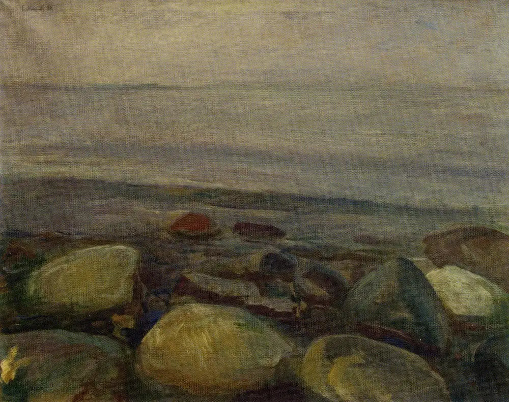 Reproduction du tableau « Paysage de plage à Åsgårdstrand - Edvard Munch » par Alpha Reproduction en peinture à l’huile