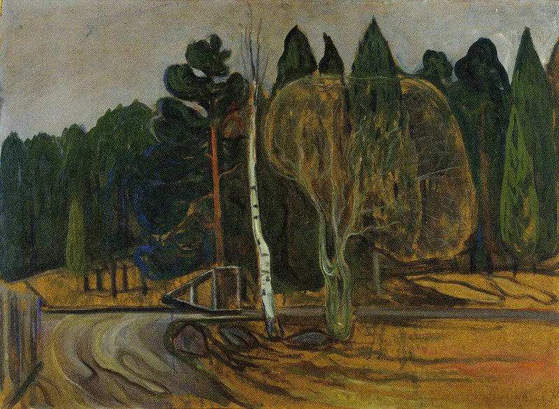 Vårlandskap med snøfreser - Edvard Munch