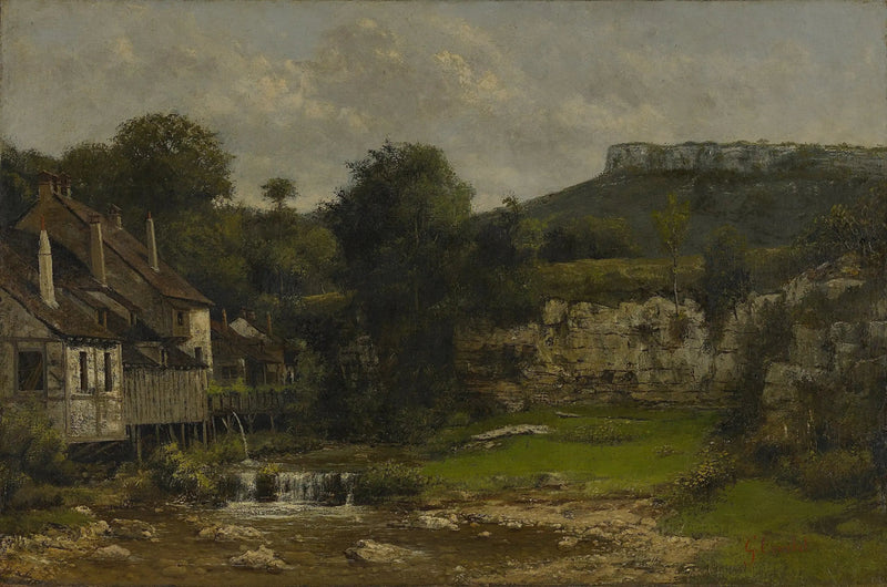 Landskap av Doubs, møllen - Gustave Courbet