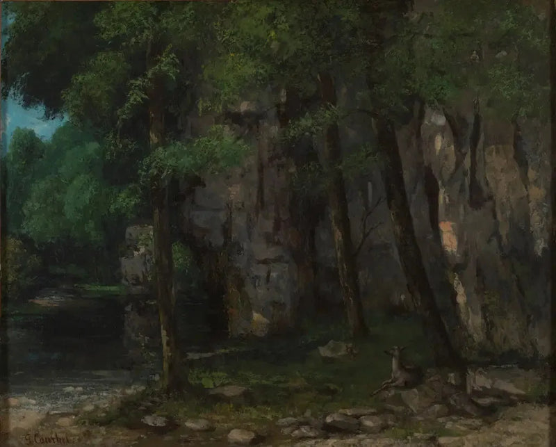 Jura-landskap - Gustave Courbet