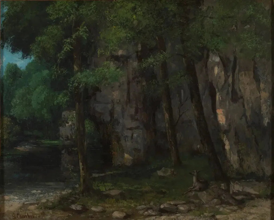 Jura-landskap - Gustave Courbet