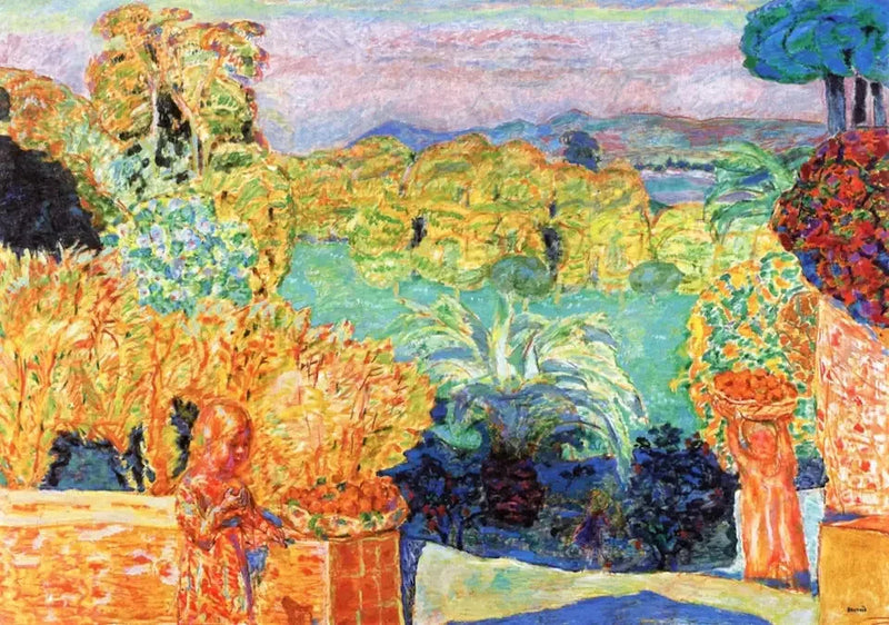 Landskap fra Midi og to barn - Pierre Bonnard
