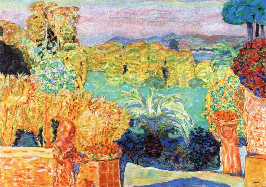 Landskap fra Midi og to barn - Pierre Bonnard