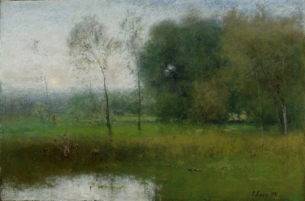 Paysage du New Jersey - George Inness image 1 copie de tableau peinte à la main