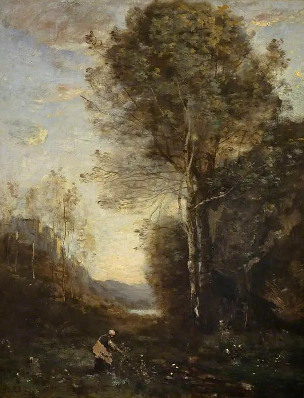 Aftenlandskap - Jean-Baptiste Camille Corot