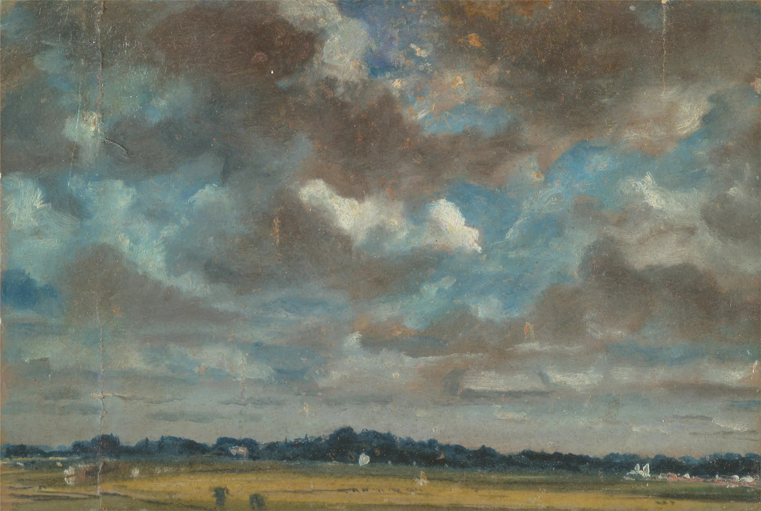 Paysage étendu avec des nuages gris - John Constable - Alpha Reproduction