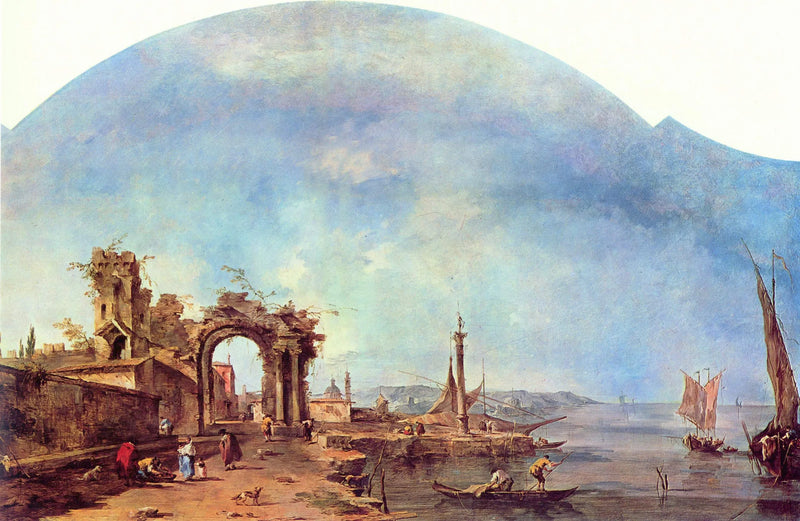 Fantasiful landskap - Francesco Guardi