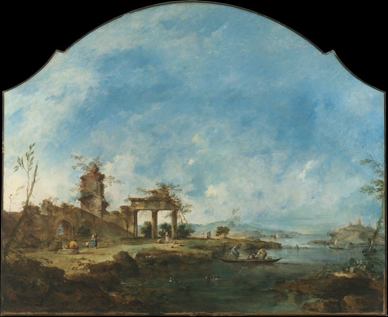 Fantasiful landskap - Francesco Guardi