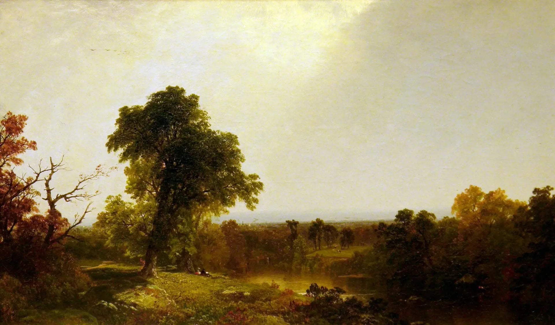 Paysage fluvial automnal - John Frederick Kensett image 1 reproduction réalisée par Alpha Reproduction