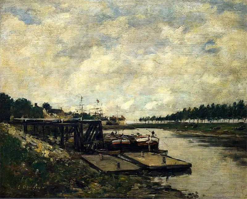 Elvlandskap - Eugène Boudin