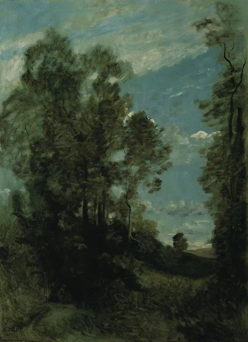 Paysage forestier (matin) - Jean-Baptiste Camille Corot - Alpha Reproduction