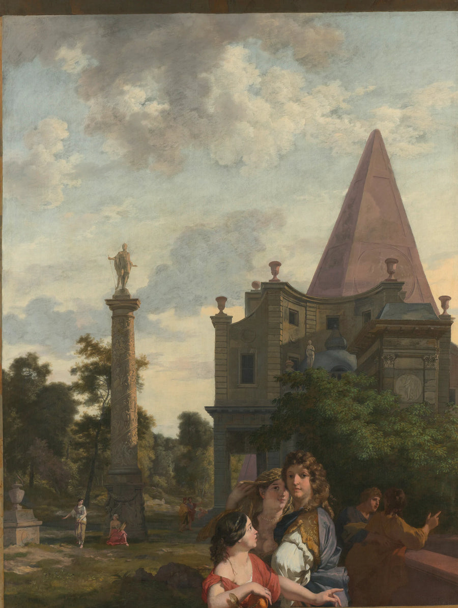 Paysage italien avec trois femmes au premier plan - Gérard de Lairesse