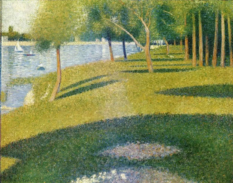Landskap, øya Grande-Jatte - Georges Seurat