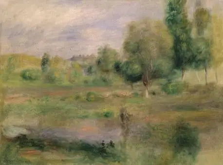 Landskap, innsjøen - Pierre-Auguste Renoir