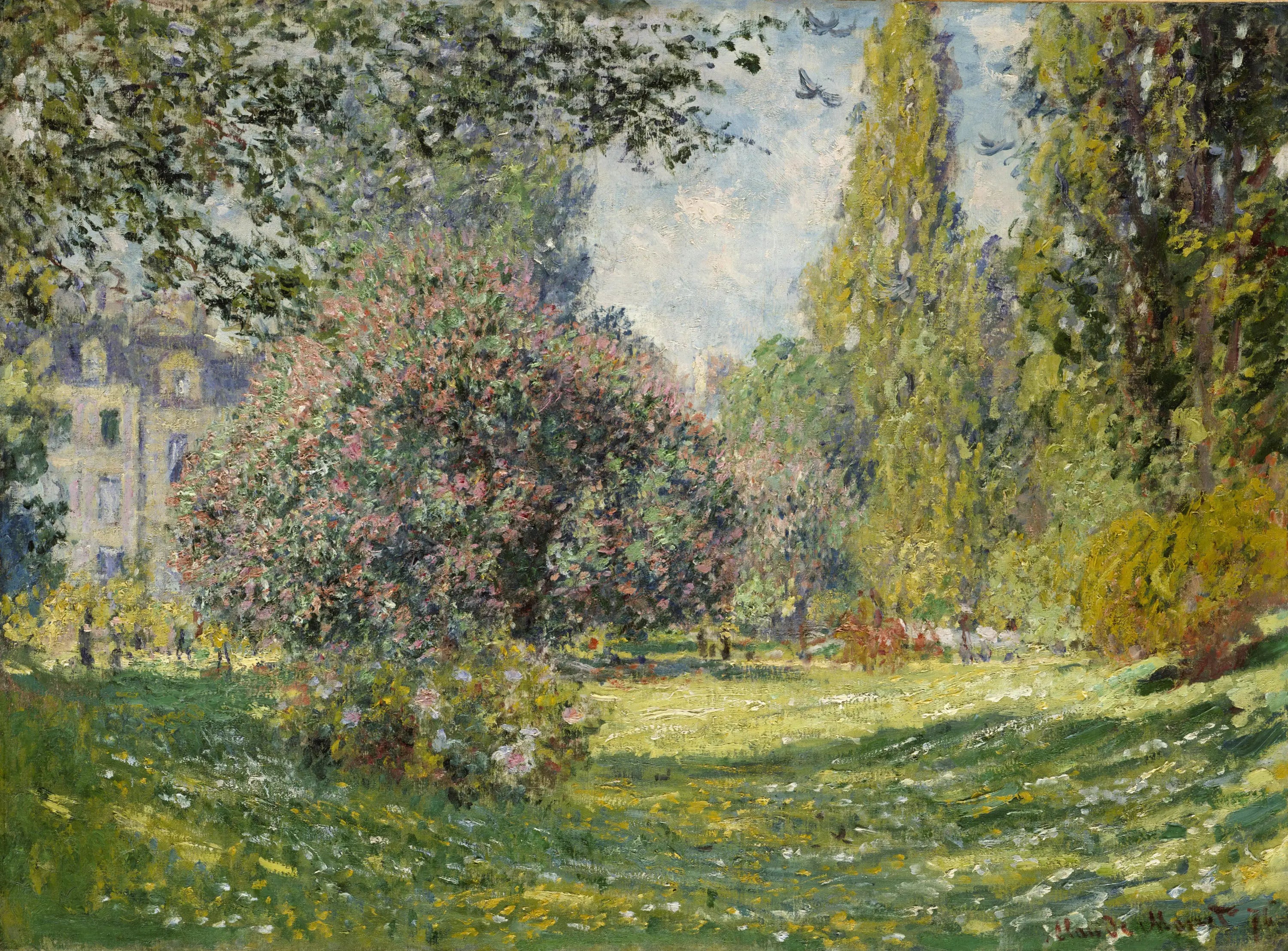 Reproduction du tableau « Paysage: le Parc Monceau - Claude Monet » par Alpha Reproduction en peinture à l’huile
