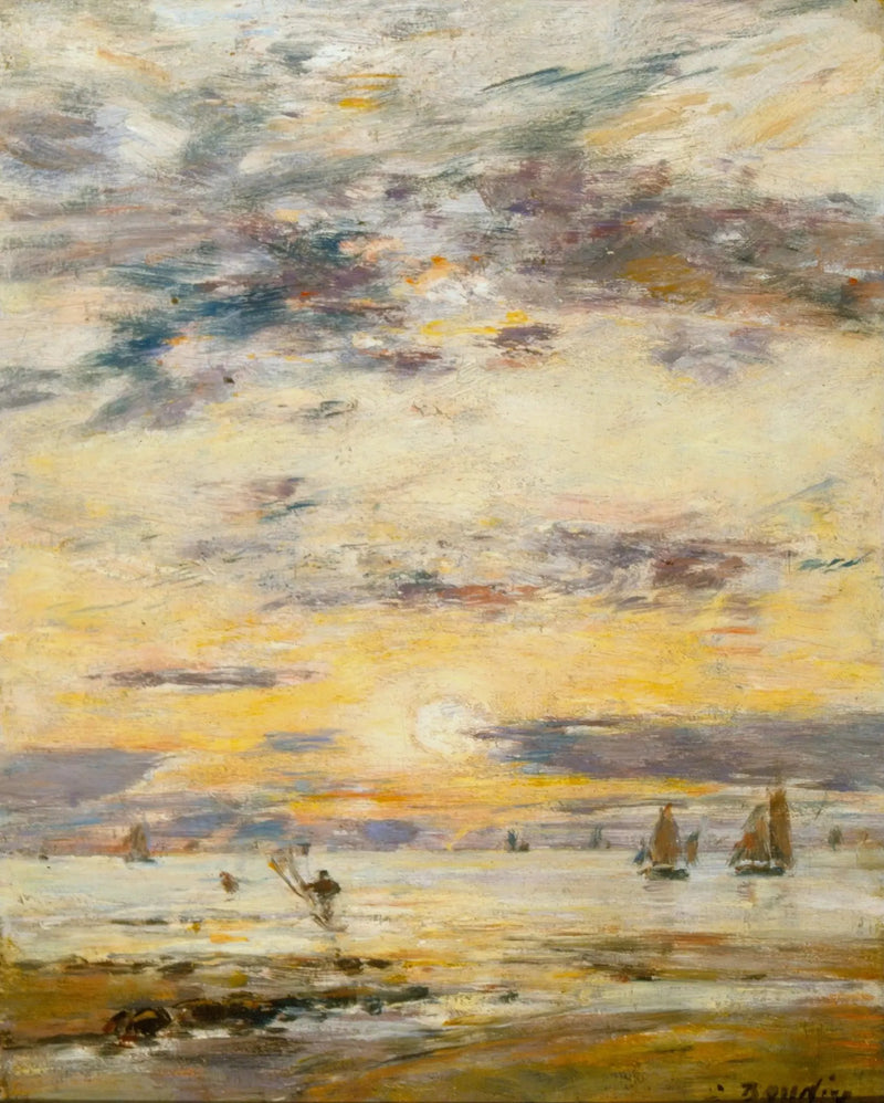 Maritimt landskap - Solnedgang - Eugène Boudin