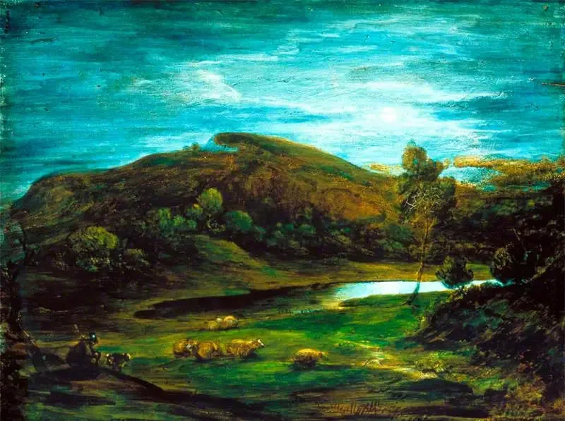 Åpent landskap med en hyrde, sauer, et svømmebasseng og fjerne åser - Thomas Gainsborough

Source:
Paysage ouvert avec un berger, des moutons, une piscine et des collines lointaines - Thomas Gainsborough
