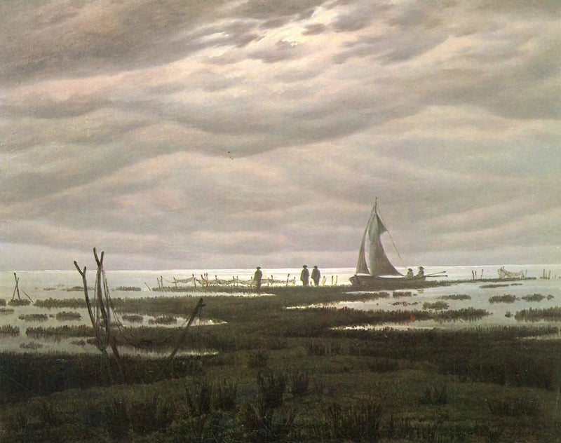 Flatt landskap i Greifswald-bukten - Caspar David Friedrich