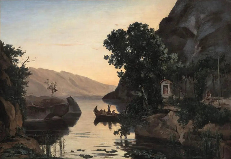 Landskap nær Riva ved Gardasjøen - Jean-Baptiste Camille Corot