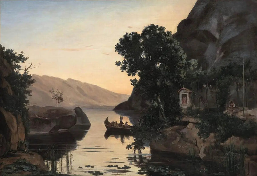 Landskap nær Riva ved Gardasjøen - Jean-Baptiste Camille Corot