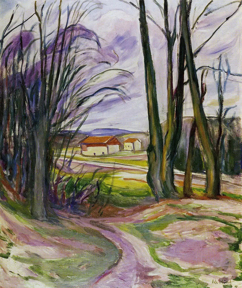 Landskap nær Skøyen - Edvard Munch