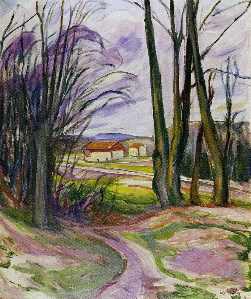 Landskap nær Skøyen - Edvard Munch