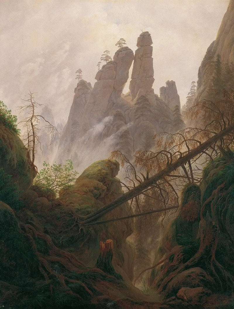 Fjellandskap i Elbsandsteingebirge - Caspar David Friedrich
