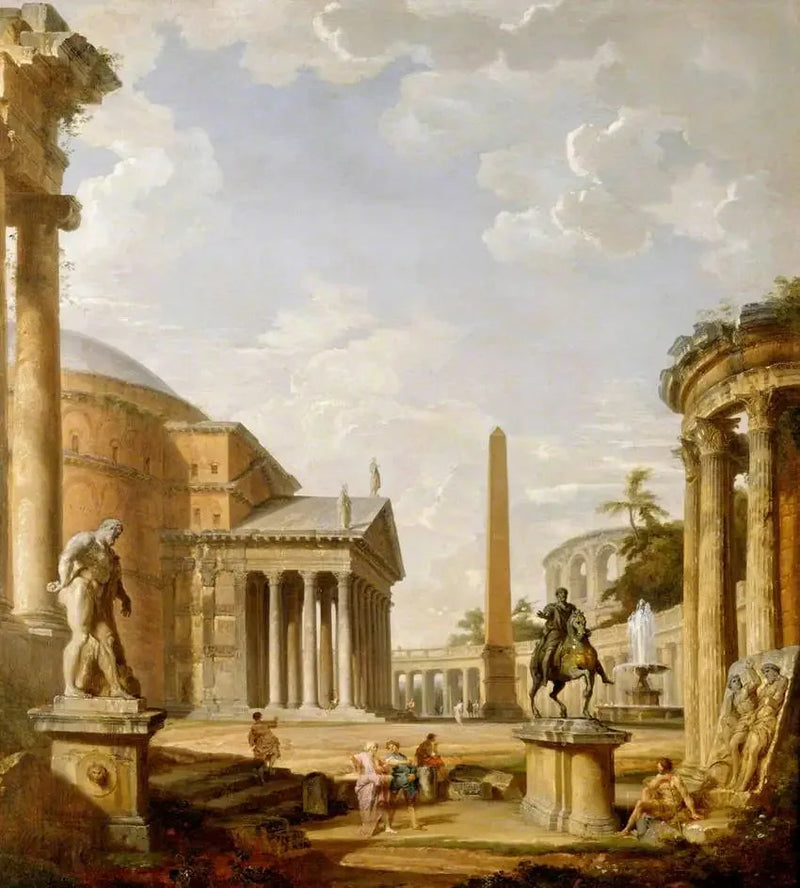 Romersk landskap med Pantheon - Giovanni Paolo Panini

Source:
Paysage romain avec le Panthéon - Giovanni Paolo Panini