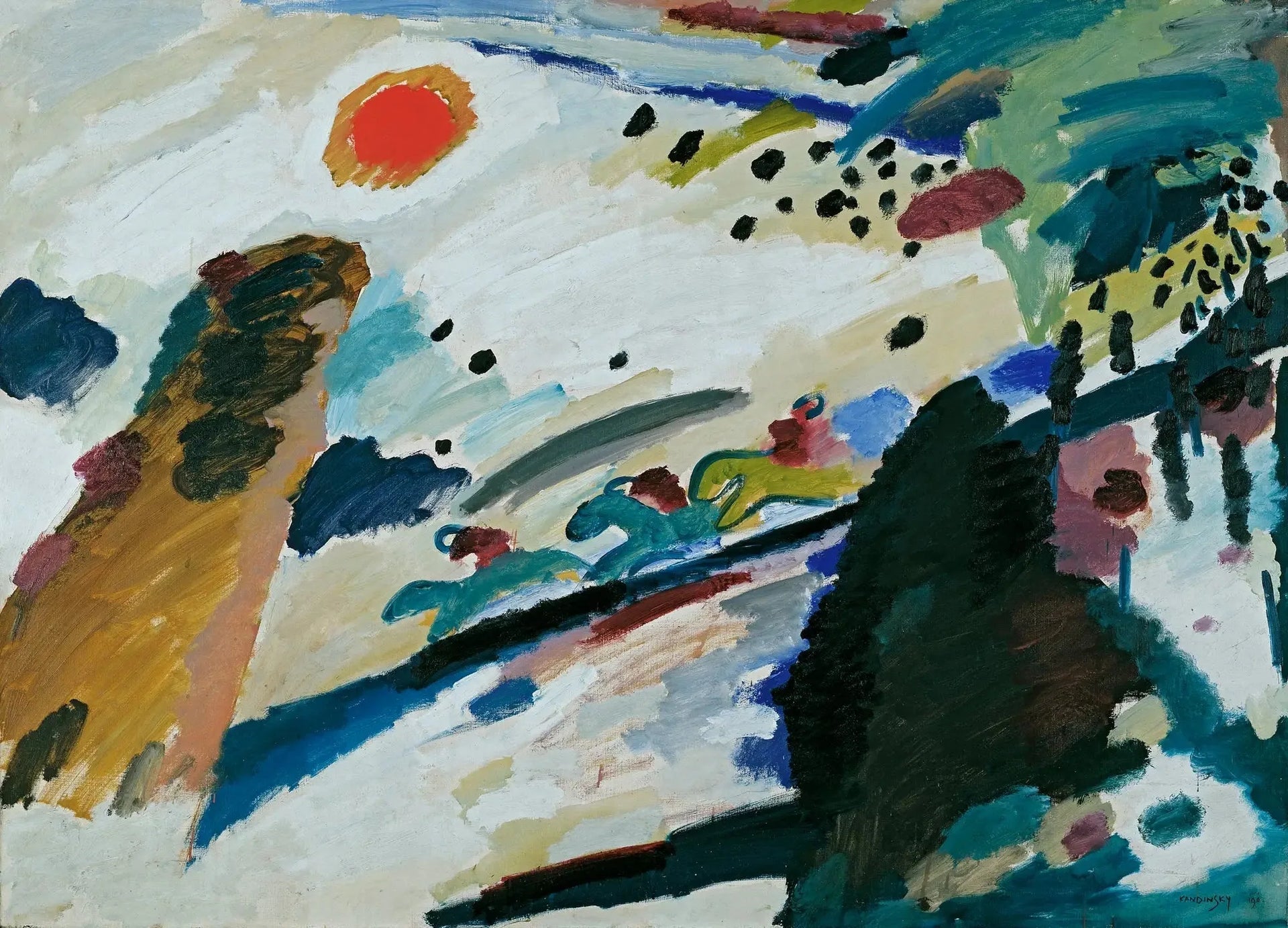Paysage romantique - Vassily Kandinsky image 1 reproduction d’œuvre d’art à l’huile