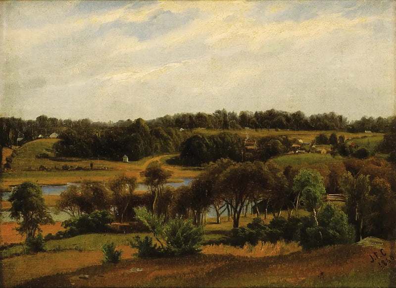 Landlig landskap - Jasper Francis Cropsey