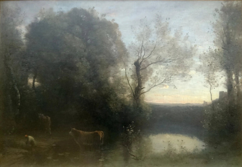 Landskap, solnedgang - Jean-Baptiste Camille Corot