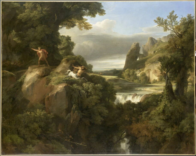 Paysage: Thésée poursuivant les Centaures - Achille Etna Michallon