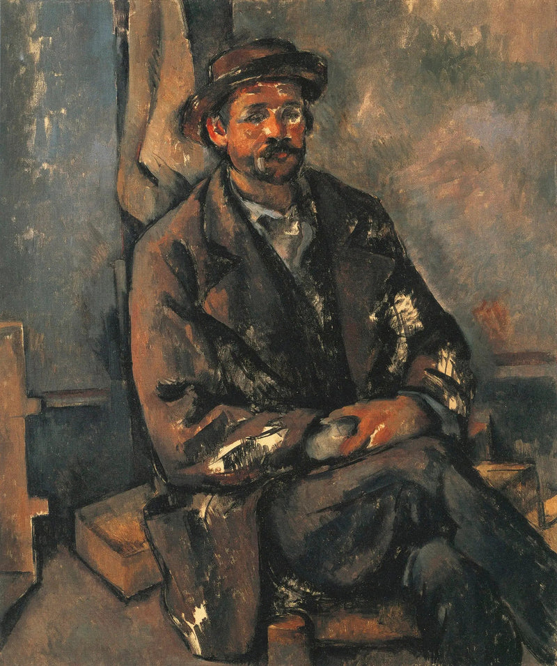 Sittende bonde - Paul Cézanne
