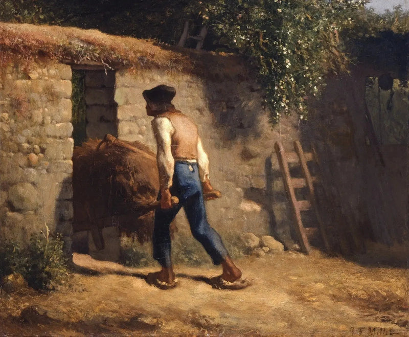 Bonde med en trillebår - Jean-François Millet