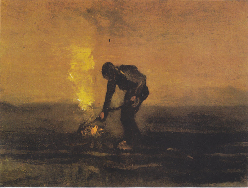 Brennende bonde som brenner ugress - Vincent van Gogh