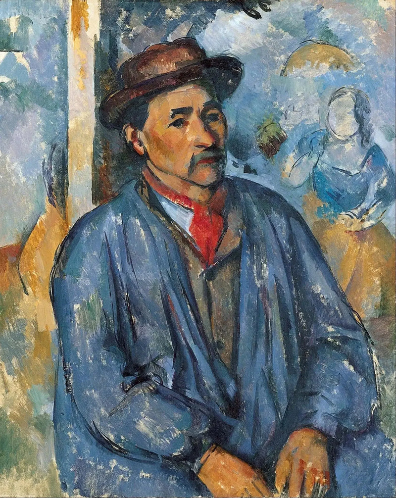 Bonde i blå skjorte - Paul Cézanne