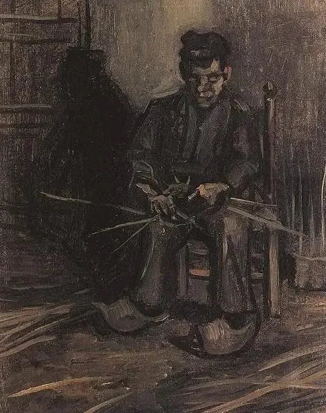 Bonde som lager en kurv - Vincent van Gogh