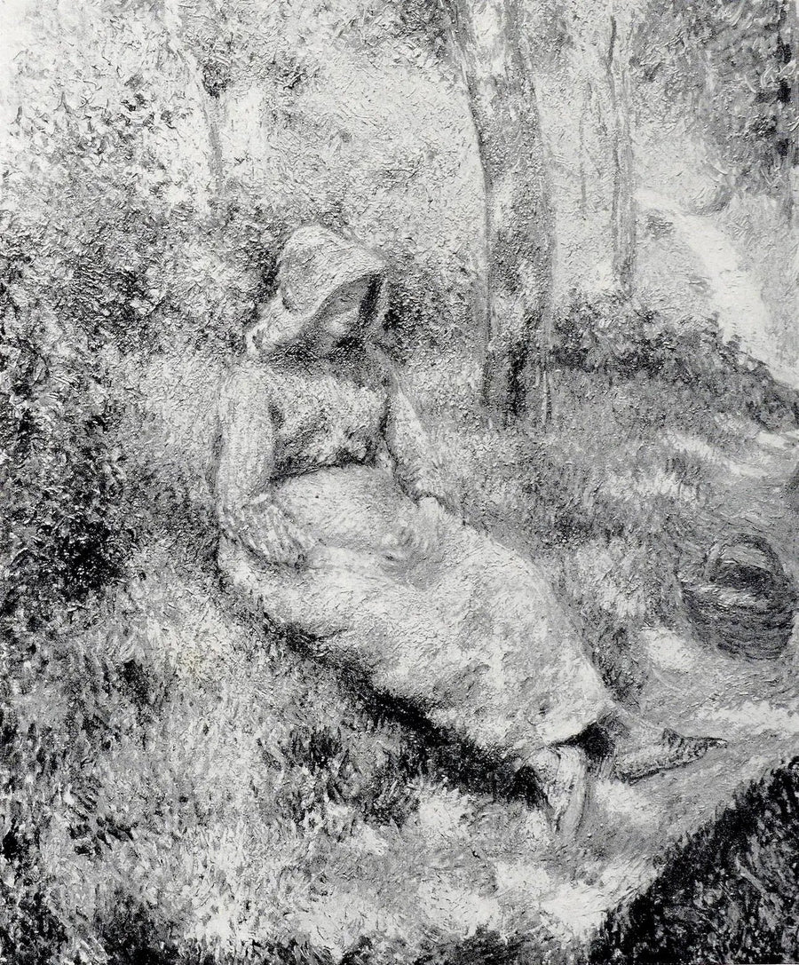 Sittende bonde - Camille Pissarro