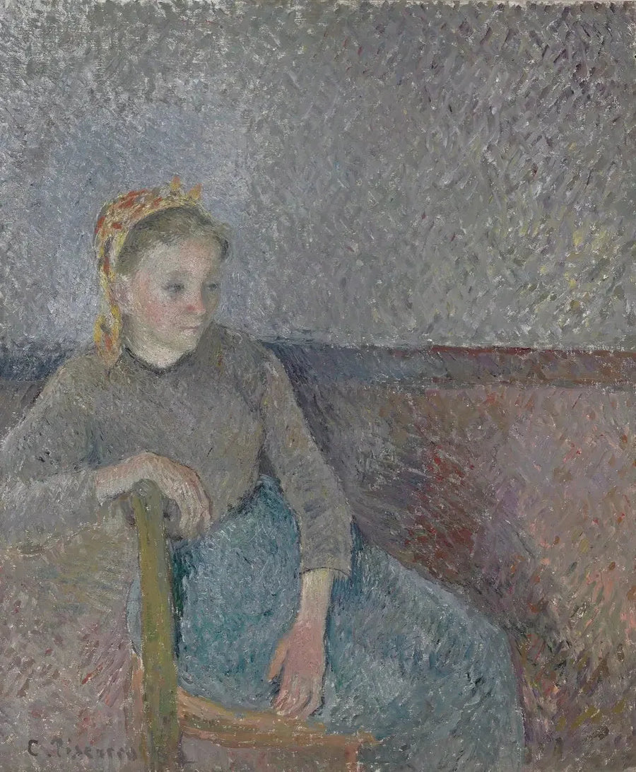 Sittende bonde - Camille Pissarro