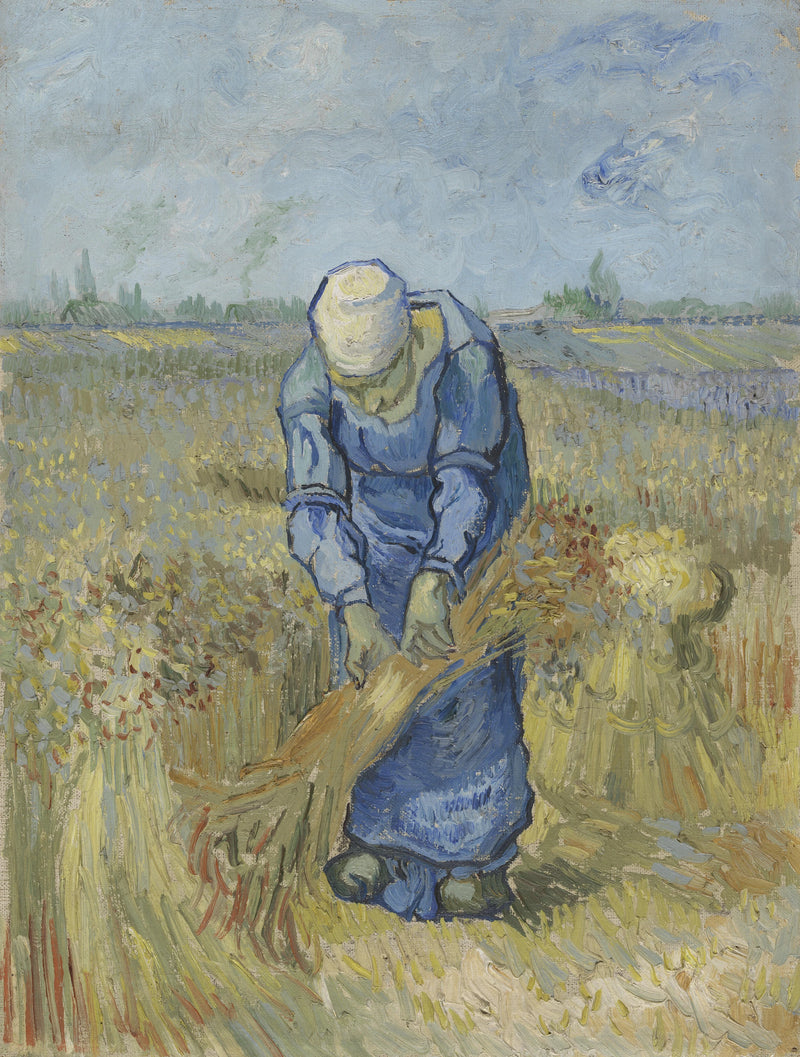 Bondekvinne som binder bunter (etter Millet) - Vincent van Gogh