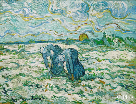 Paysannes en train de creuser - Van Gogh - Reproductions de tableaux et peintures haut de gamme