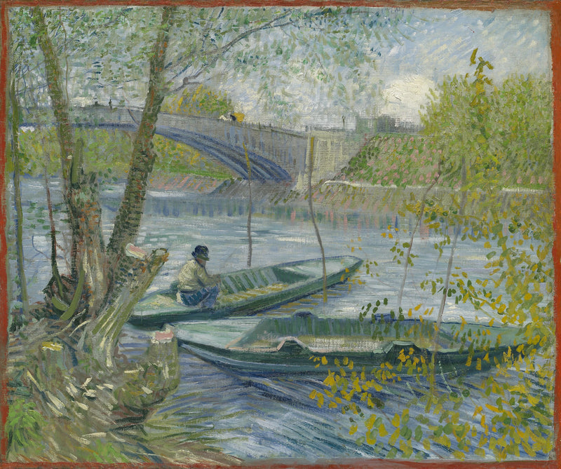 Vårfiske på Clichy-broen - Vincent van Gogh